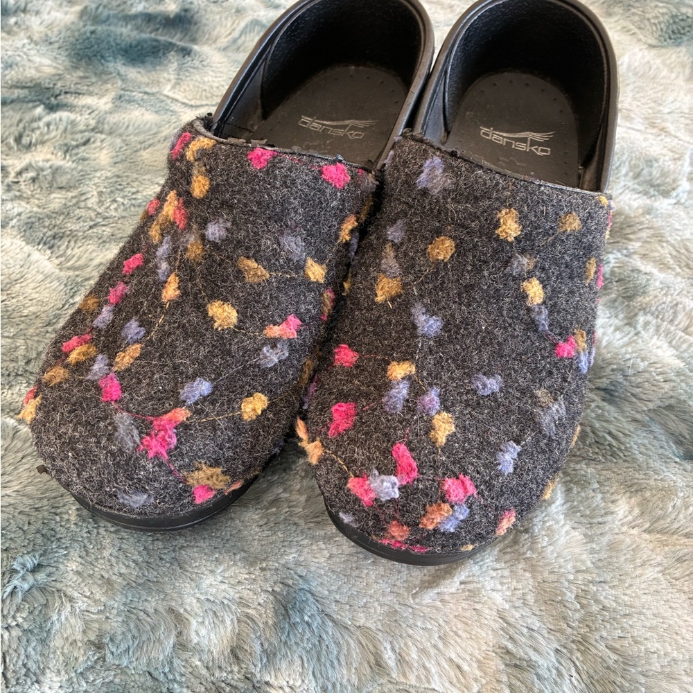 Dansko Multicolor Wool Clogs